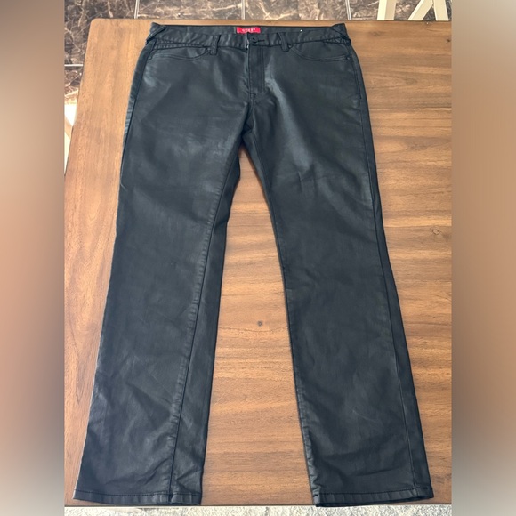 GUESS Harlem Ultra Slim Coated Zip Jeans - Black - Men’s Size 34x30 - Picture 1 of 9